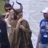 Angelina Jolie sur le tournage du film Maleficent, le 20 juin 2012 en Angleterre.