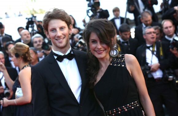 Romain Grosjean et Marion Jollès le 22 mai 2012 lors du Festival de Cannes. En couple depuis 2008 et fiancés en 2012, le pilote de F1 et la journaliste de TF1 ont célébré leur mariage le 27 juin 2012 à Chamonix, dans un salon du Majestic.