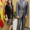 Le prince Felipe et la princesse Letizia d'Espagne prenaient part le 28 juin 2012 à l'Université de Gérone à une rencontre avec les membres de l'Assemblée générale de la Conférence des recteurs des universités espagnoles (CRUE) et les membres du Comité exécutif de la Fondation Prince de Gérone, à la veille du Forum Impulsa.