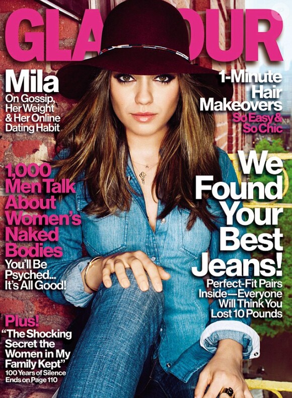 Mila Kunis en couverture de Glamour