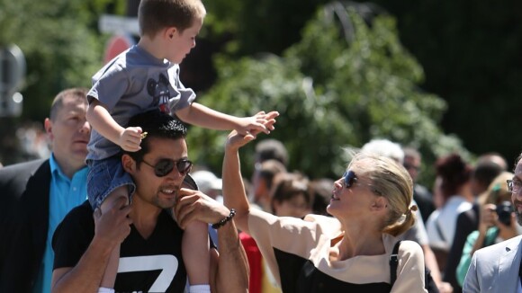 Sharon Stone et son fils Quinn : Entre Fashion Week et visites touristiques