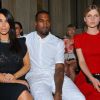 Kim Kardashian, Kanye West et Clémence Poésy au défilé Valentino à Paris le 4 juillet 2012