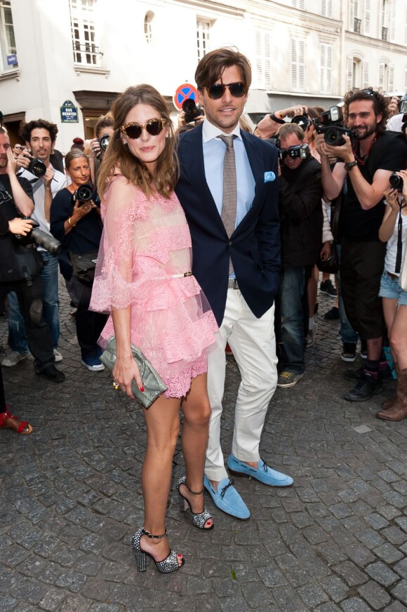 Olivia Palermo et son amoureux au défilé Valentino à Paris le 4 juillet 2012
