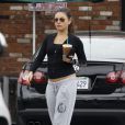 Mila Kunis dans les rues de Los Angeles se rend à son cours de Pilates. Le 5 juillet 2012