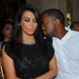 Kim Kardashian et Kanye West le 4 juillet 2012 à Paris
