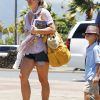Britney Spears arrive à l'aéroport de Maui, le vendredi 6 juillet 2012 pour rentrer à Los Angeles.