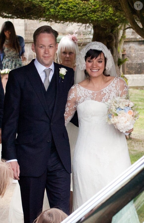 Mariage de Lily Allen et Sam Cooper à Cranham, le 11 juin 2011.