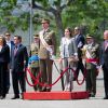 Le prince Felipe et la princesse Letizia d'Espagne présidaient la cérémonie de remise des diplômes aux sous-officiers de la XXXVIIe promotion sortant de l'Académie militaire de Talarn, le 9 juillet 2012.