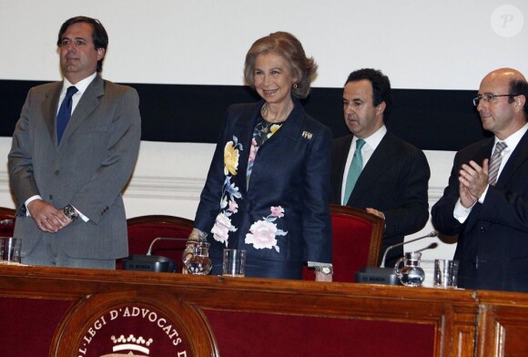 La reine Sofia au 10e anniversaire, à Barcelone, de la Commission de protection des droits des animaux, le 11 juillet 2012.