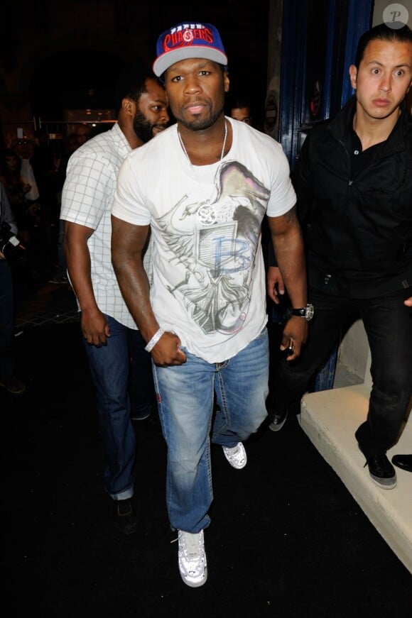 50 Cent fête ses 37 ans au Vendôme à Paris le 9 juillet 2012