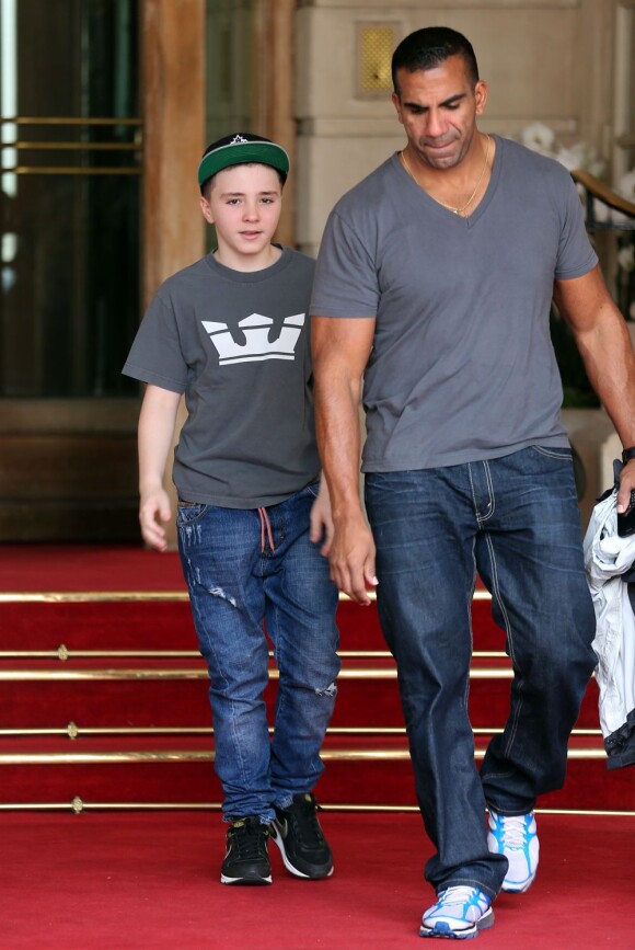 Rocco, le fils de Madonna à la sortie du Ritz, à Paris, le 11 juillet 2012.