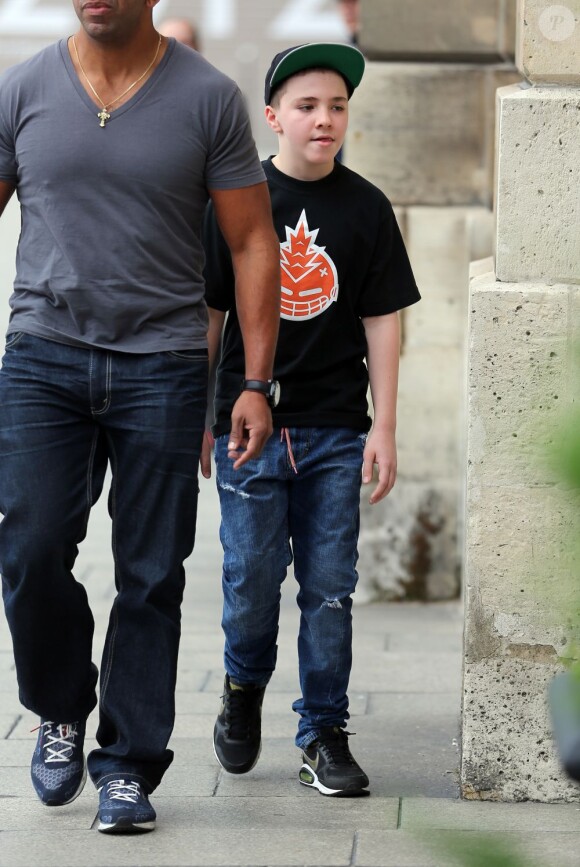 Rocco, le fils de Madonna à la sortie du Ritz, à Paris, le 11 juillet 2012.