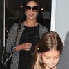 Catherine Zeta-Jones et ses enfants Dylan et Carys arrivent à l'aéroport de New York, le 16 juillet 2012