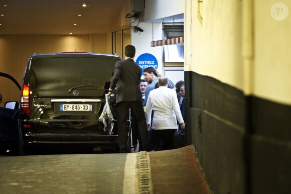 Zlatan Ibrahimovic au palace Le Bristol le 17 juillet 2012 où un contrat de trois ans à 14 millions d'euros nets par an avec le Paris Saint-Germain l'attend
