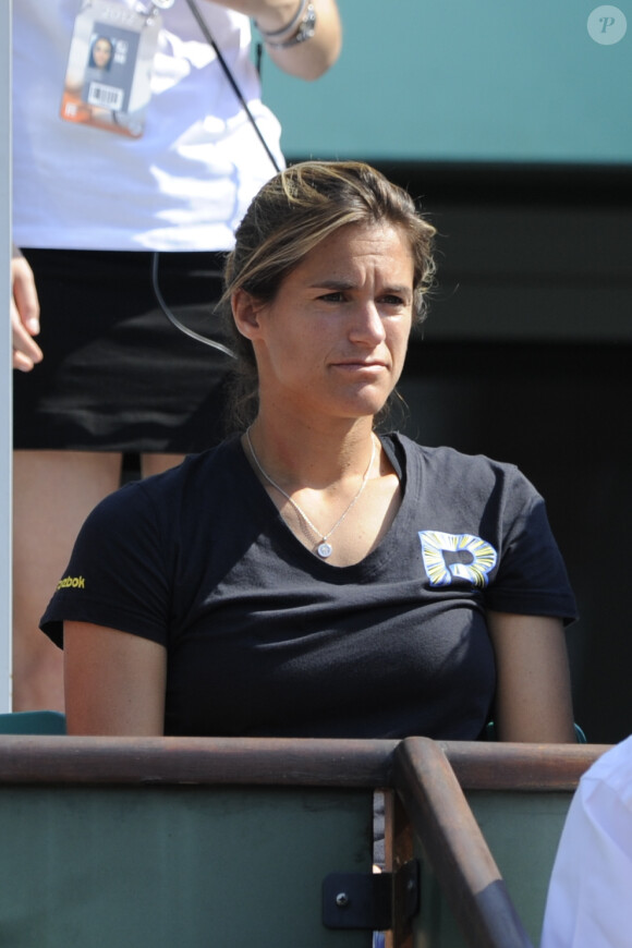 Amélie Mauresmo le 28 mai 2012 à Roland-Garros