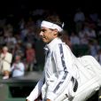 Rafael Nadal (photo : lors de son élimination surprise à Wimbledon 2012) a annoncé le 19 juillet 2012 son forfait pour les JO de Londres 2012. Champion olympique en titre et désigné porte-drapeau de la délégation espagnole, le champion vit l'un des jours les plus tristes de sa carrière...