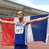 Yohann Diniz le 1er septembre 2007 à Osaka après sa seconde place décrochée sur le 50 km