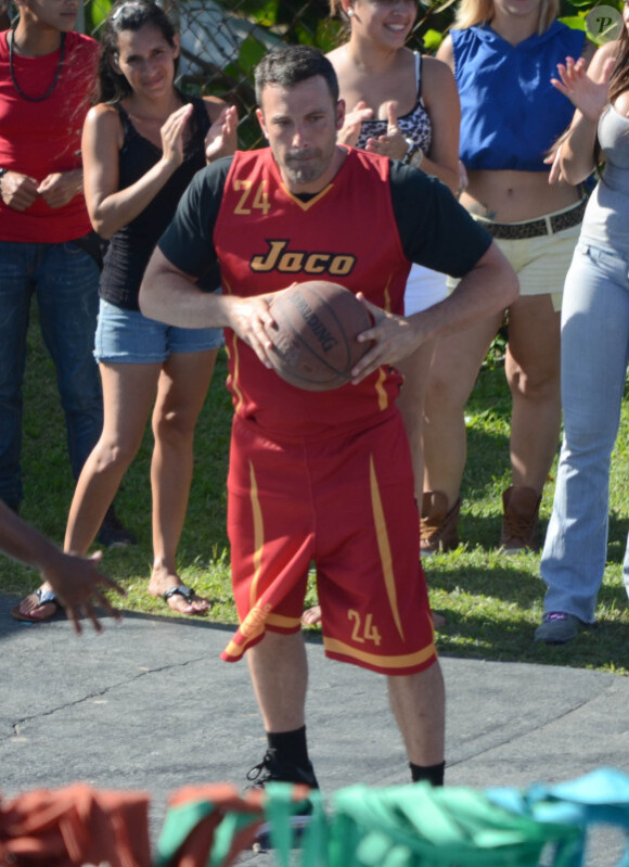 Ben Affleck sur le tournage du film Runner, Runner à Porto Rico, le 23 juillet 2012