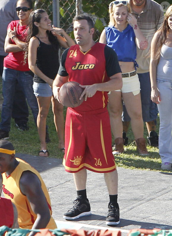 Ben Affleck sur le tournage du film Runner, Runner à Porto Rico, le 23 juillet 2012