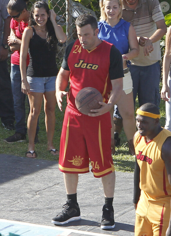 Ben Affleck sur le tournage du film Runner, Runner à Porto Rico, le 23 juillet 2012