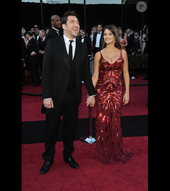 Penélope Cruz et Javier Bardem lors des Oscars 2011