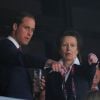 Le prince William et la princesse Anne admirent la cérémonie d'ouverture des jeux olympiques de Londres, le vendredi 27 juillet 2012.