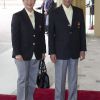 Arrivée du couple royal de Malaisie. La reine Elizabeth II donnait le 27 juillet 2012 une réception à Buckingham Palace pour les royaux et chefs d'Etat et de gouvernement invités à la cérémonie d'ouverture des Jeux olympiques de Londres 2012, dans les heures précédant le grand moment.