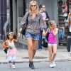 Heidi Klum et ses enfants dans les rues de New York le 29 juillet 2012