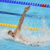 Champion du monde en titre, Camille Lacourt a coincé sur le 100m dos des Jeux olympiques de Londres et a fini 4e lundi 30 juillet 2012.