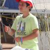 Le jeune Felipe, 14 ans, fils de l'infante Elena, en route pour une virée en dériveur le 1er août 2012 à Majorque