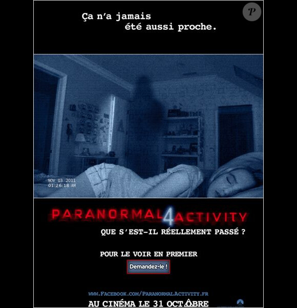 Affiche française de Paranormal Activity 4.