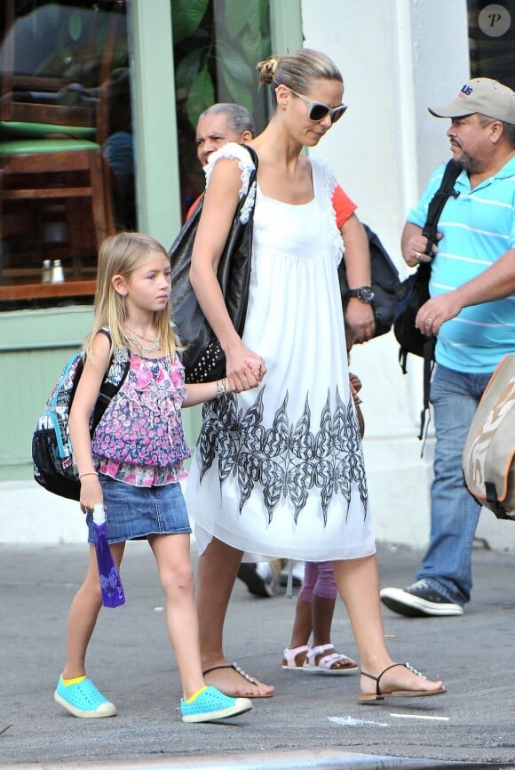 Heidi Klum, maman exemplaire avec ses enfants à New York le 1er août 2012