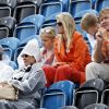 Maxima et Willem-Alexander des Pays-Bas avec leurs filles dans les gradins de Greenwich Park le 3 août 2012, lors du Grand Prix de la compétition de dressage des Jeux olympiques de Londres. Devant eux, la princesse Benedikte et l'ancienne reine Anne-Marie de Grèce.