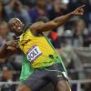 Usain Bolt remporte le 100m lors des Jeux olympiques de Londres le 5 août 2012 et conserve ainsi son titre avant d'aller le célébrer avec les spectateurs