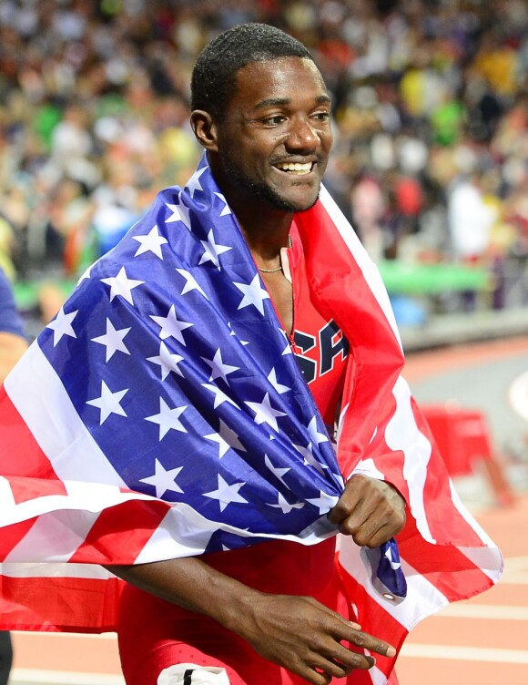 Justin Gatlin termine troisième du 100m lors des Jeux olympiques de Londres le 5 août 2012