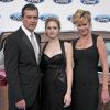 Stella Banderas avec ses parents Melanie Griffith et Antonio Banderas lors du gala caritatif Starlite à Marbella en Espagne le 5 août 2012