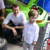 Le prince Henrik, 3 ans, a eu le privilège d'essayer nombre de voitures anciennes lors du Grand Prix historique de Copenhague le 5 août 2012.