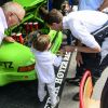 Le prince Henrik, 3 ans, a eu le privilège d'essayer nombre de voitures anciennes lors du Grand Prix historique de Copenhague le 5 août 2012.