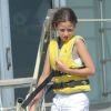 Victoria, 11 ans, fille de l'infante Elena d'Espagne à l'école de voile de Palma de Majorque le 3 août 2012.