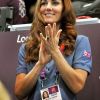 Kate Middleton lors du match de handball féminin Grande-Bretagne - Croatie le 5 août 2012.