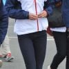 Kate Middleton était le 6 août 2012 à Weymouth dans la Manche lors de la medal race de la compétition de voile catégorie Laser, dans laquelle étaient engagés le Britannique Paul Goodison chez les hommes et l'Irlandaise Annalise Murphy chez les femmes.