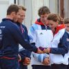 Kate Middleton était le 6 août 2012 à Weymouth dans la Manche lors de la medal race de la compétition de voile catégorie Laser, dans laquelle étaient engagés le Britannique Paul Goodison chez les hommes et l'Irlandaise Annalise Murphy chez les femmes.
