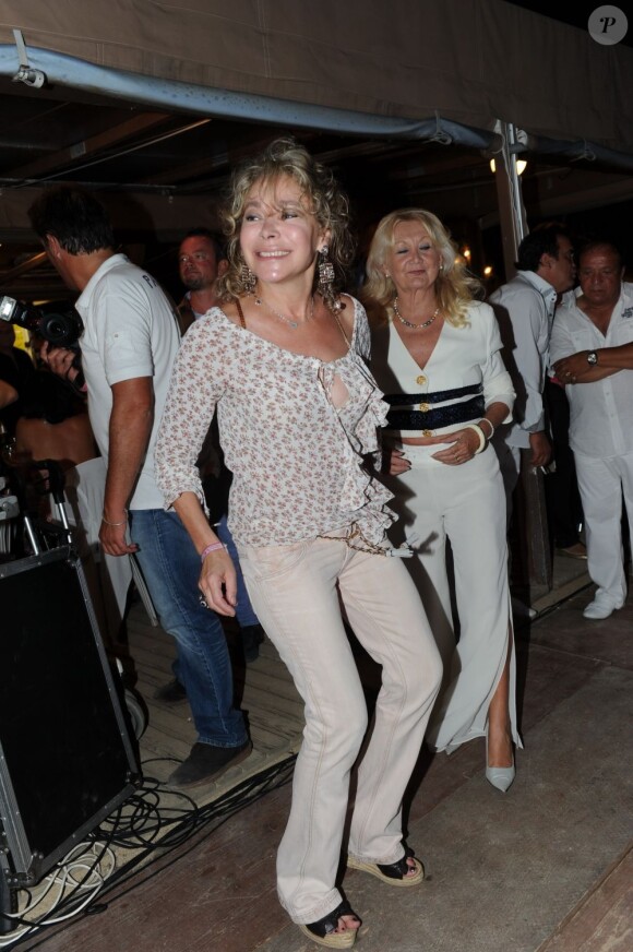 Grace de Capitani lors de la soirée organisée par Marcel Campion à Saint-Tropez en août
