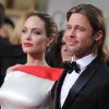 Angelina Jolie et Brad Pitt lors des Golden Globes en janvier 2012