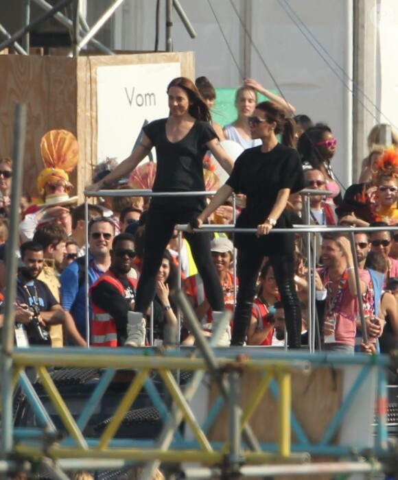 Les Spice Girls en répétitions dans le plus grand secret pour leur show prévu lors de la cérémonie de clôture des Jeux olympiques. Le 9 août 2012