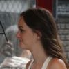 Leighton Meester sur le tournage de Gossip Girl, le 10 août 2012 à New York