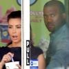 Kim Kardashian et Kanye West en vacances à Hawaï s'arrêtent brièvement pour s'acheter des glaces. Le 13 août 2012.