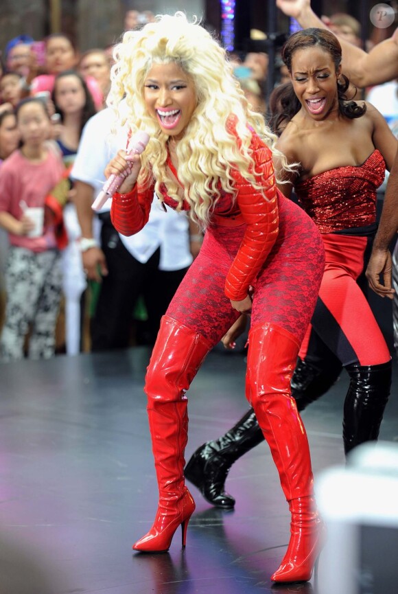 Nicki Minaj très sexy sur le tournage du Today Show, le 14 août 2012 à New York