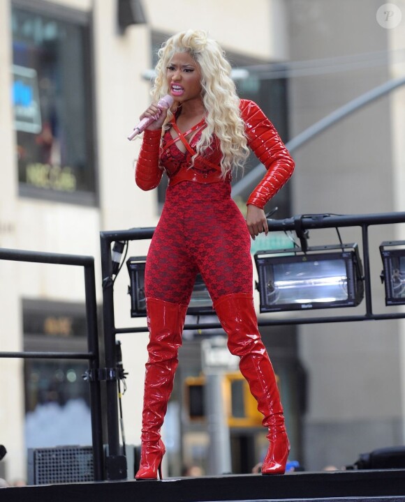 Nicki Minaj très sexy sur le tournage du Today Show, le 14 août 2012 à New York