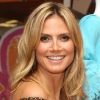 Heidi Klum, radieuse pour lancer Truly Scrumptious, sa collection de vêtements et accessoires pour bébés pour Babies "R" Us. New York, le 15 août 2012.